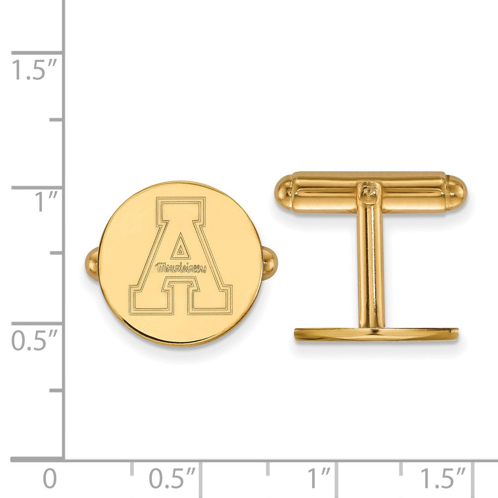 14K Gelbgold Gold Logoart Appalachian State University Manschette Knöpfe