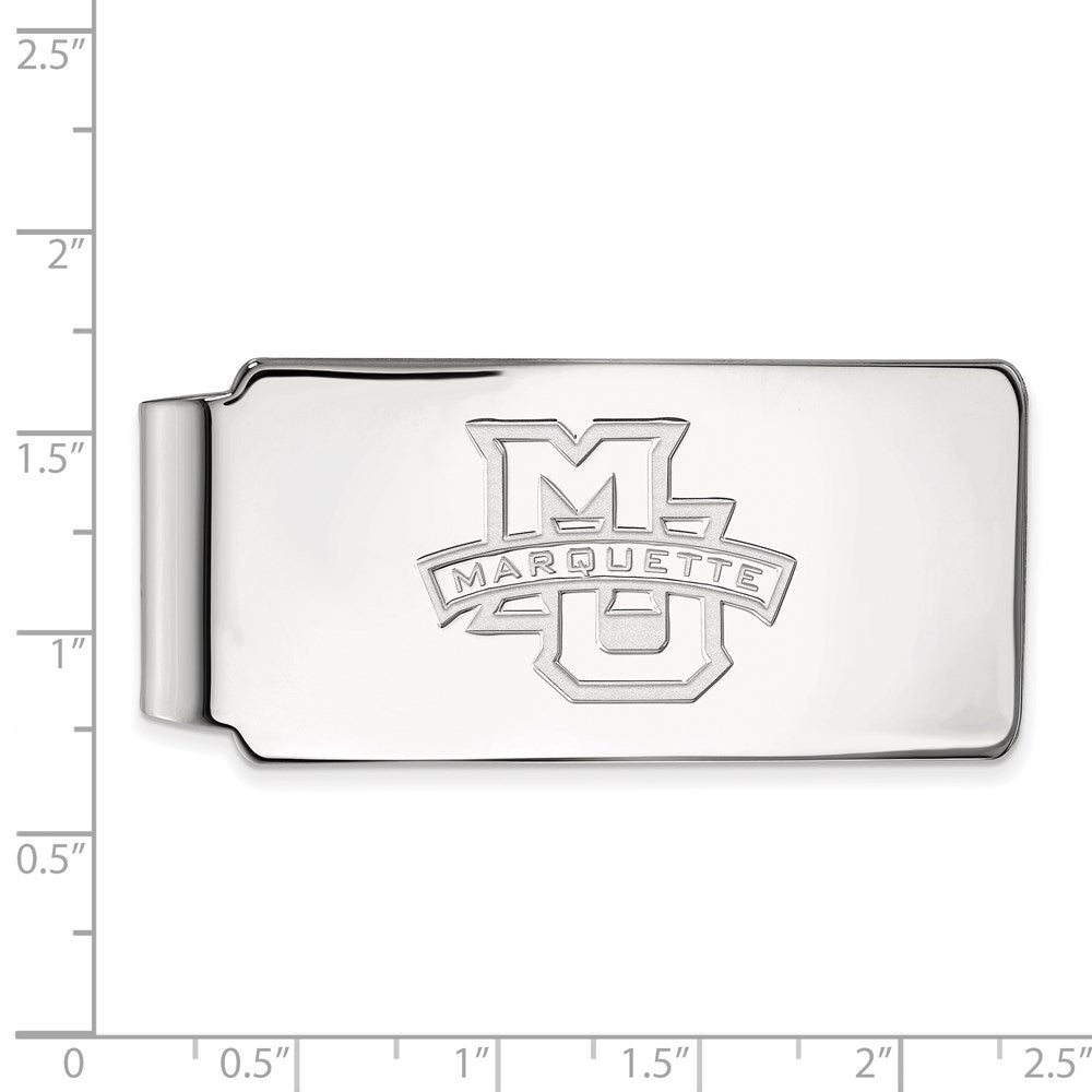 14K Weißgold Logoart Marquette University Geldklammer