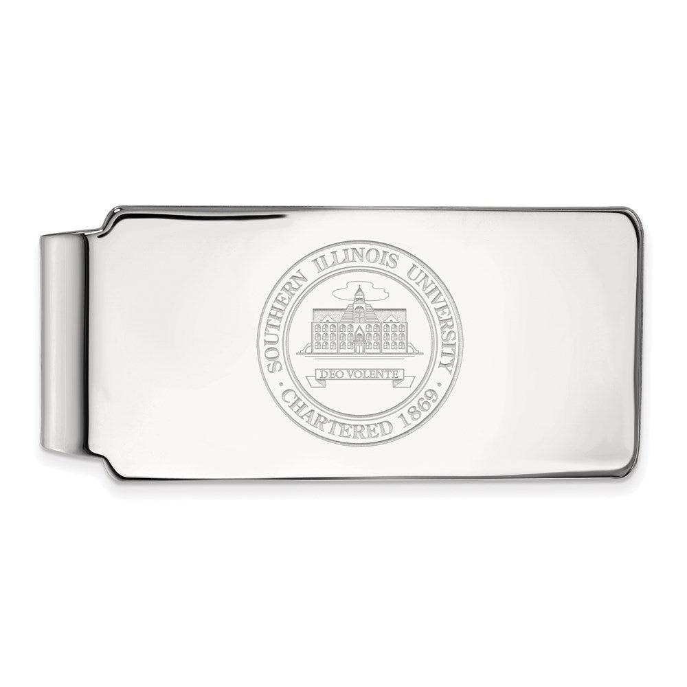 10K Weißgold Logoart Southern Illinois University Wappen Geldklammer