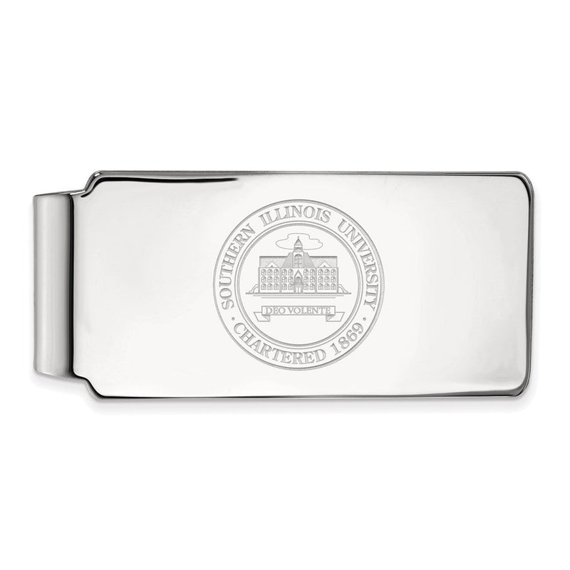 10K Weißgold Logoart Southern Illinois University Wappen Geldklammer