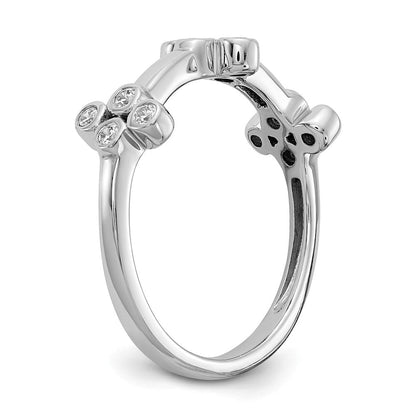 True Origin 14K Weißgold Fashion-Ring mit 0,2 ct. im Labor gezüchteten Diamanten VS+ F+ Bloom Complete