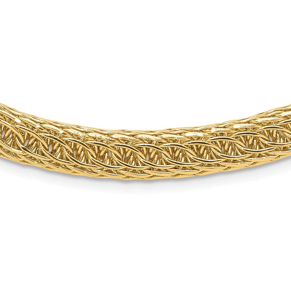 14K Gelbgold Poliert 8.00mm Fantasie Multi-link 18 Zoll Halskette