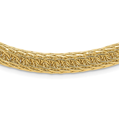 14K Gelbgold Poliert 8.00mm Fantasie Multi-link 18 Zoll Halskette