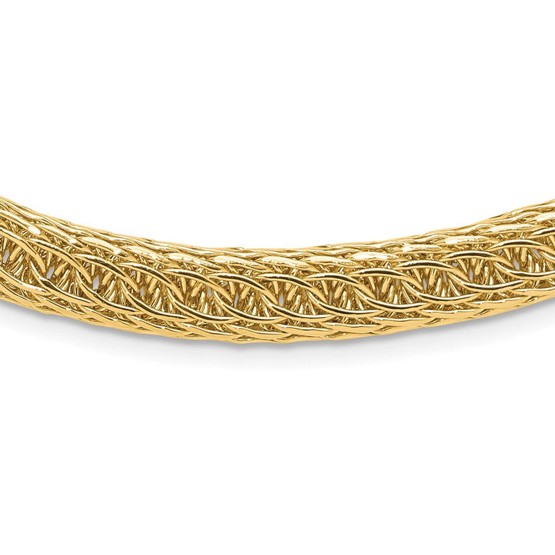 14K Gelbgold Poliert 8.00mm Fantasie Multi-link 18 Zoll Halskette