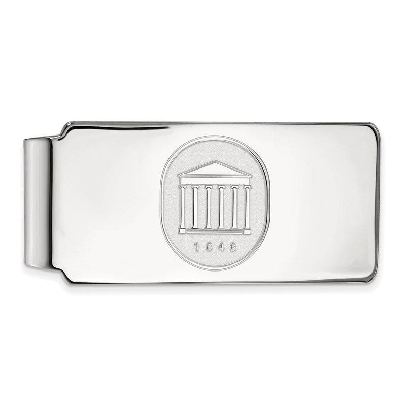 14K Weißgold Logoart University Of Mississippi 1848 Wappen Geldklammer