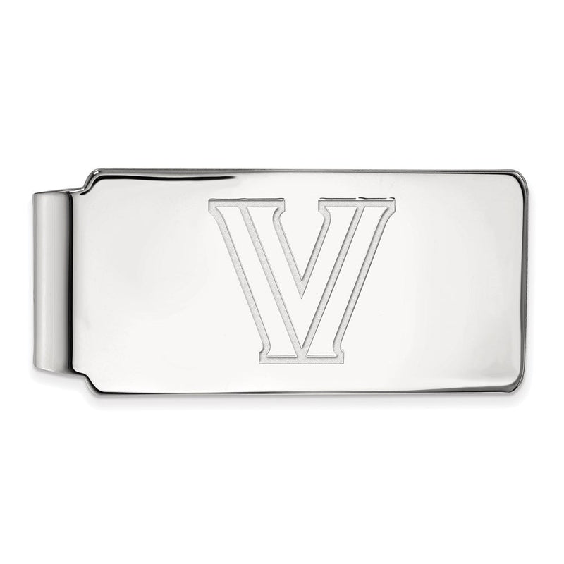14K Weißgold Logoart Villanova University Buchstabe V Geldklammer