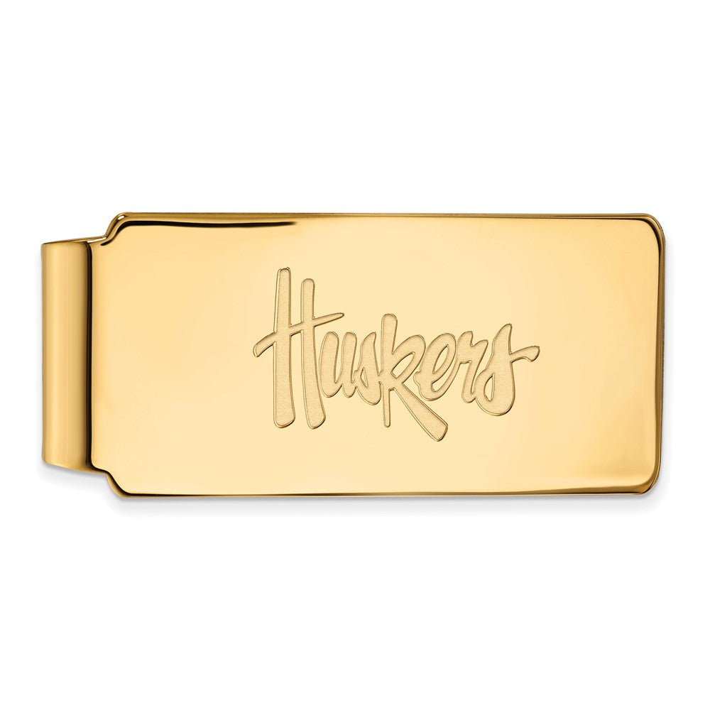 14K Gelbgold Gold Logoart University Of Nebraska Huskers Geldklammer