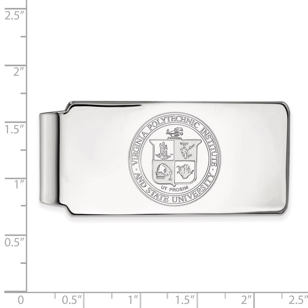 10K Weißgold Logoart Virginia Tech Wappen Geldklammer