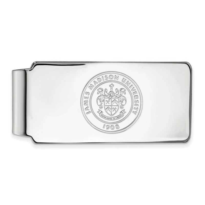 10K Weißgold Logoart James Madison University Wappen Geldklammer