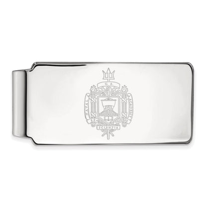 14K Weißgold Logoart Us Naval Akademie Wappen Geldklammer