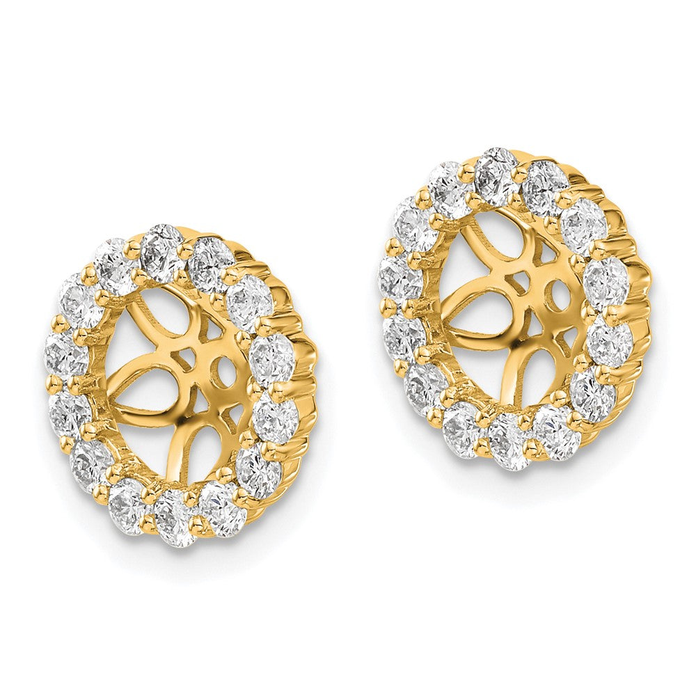 585 Gelbgold Diamant-Kreis-Ohrring-Jackets, 1K