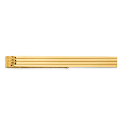 14K Gelbgold Herren Gerillt Krawatten Stab