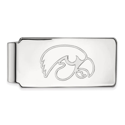 14K Weißgold Logoart University Of Iowa Hawk Geldklammer