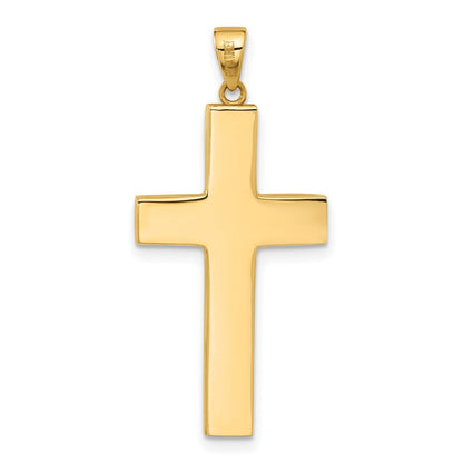 14K Gelbgold Polierter Kreuz-Anhänger