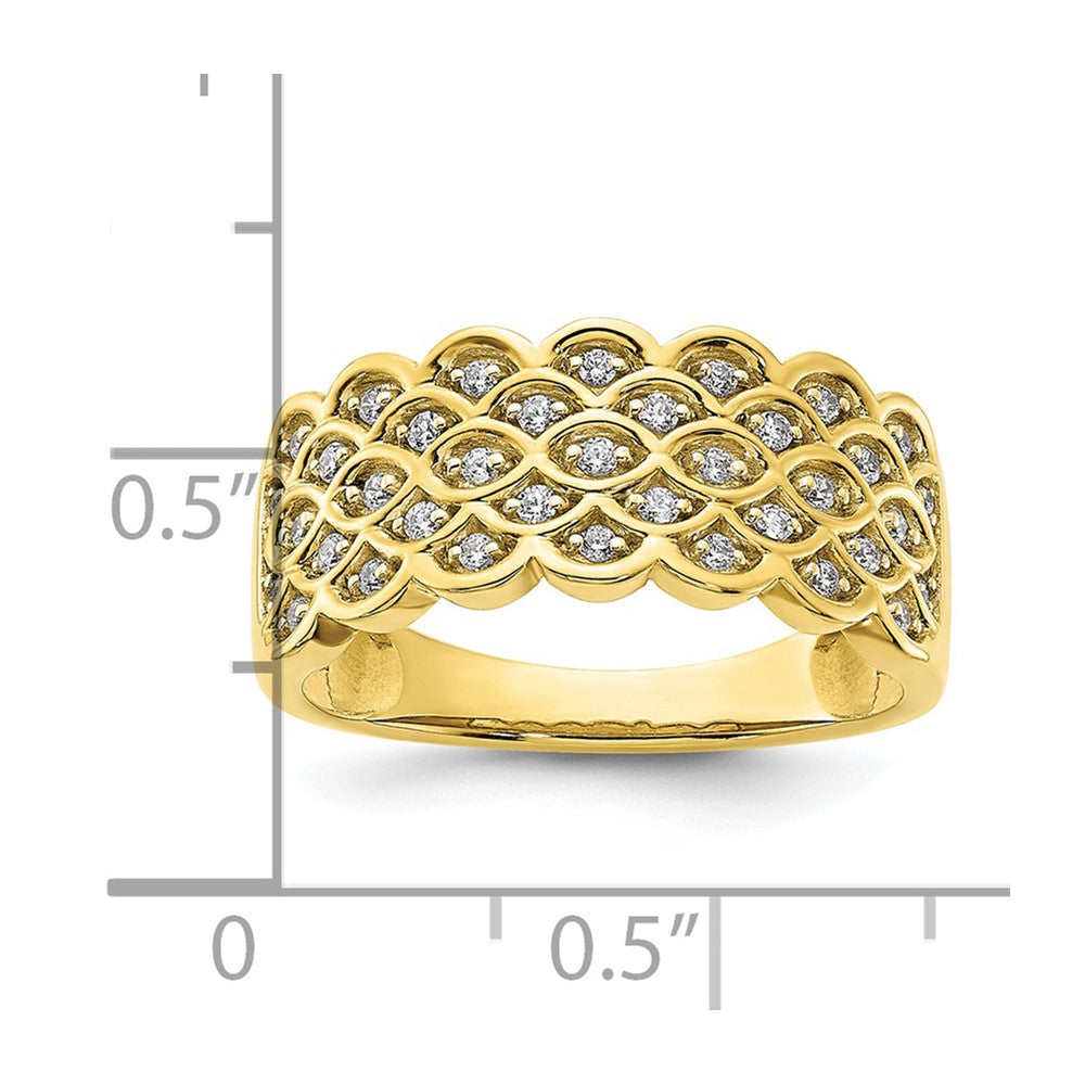 10K-Gelbgold-Diamantring Rd- 4-1mm, 20-1,1mm, 13-1,2mm Mel:S45