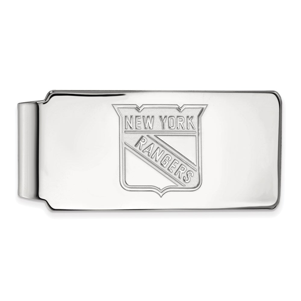 10K Weißgold Nhl Logoart New York Rangers Geldklammer