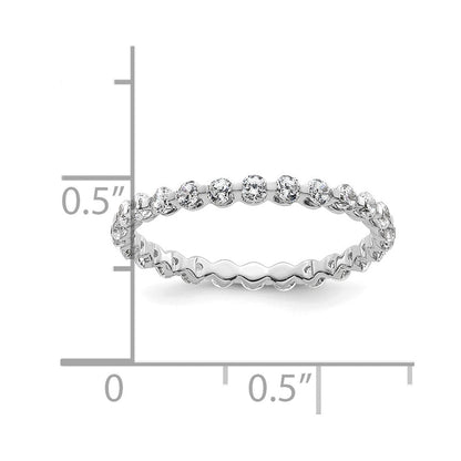 True Origin 14K Weißgold 7/8 Karat Im Labor Gezüchtet Diamant Vs+ F+ Größe 9 Komplett Memoire Ehering Ring
