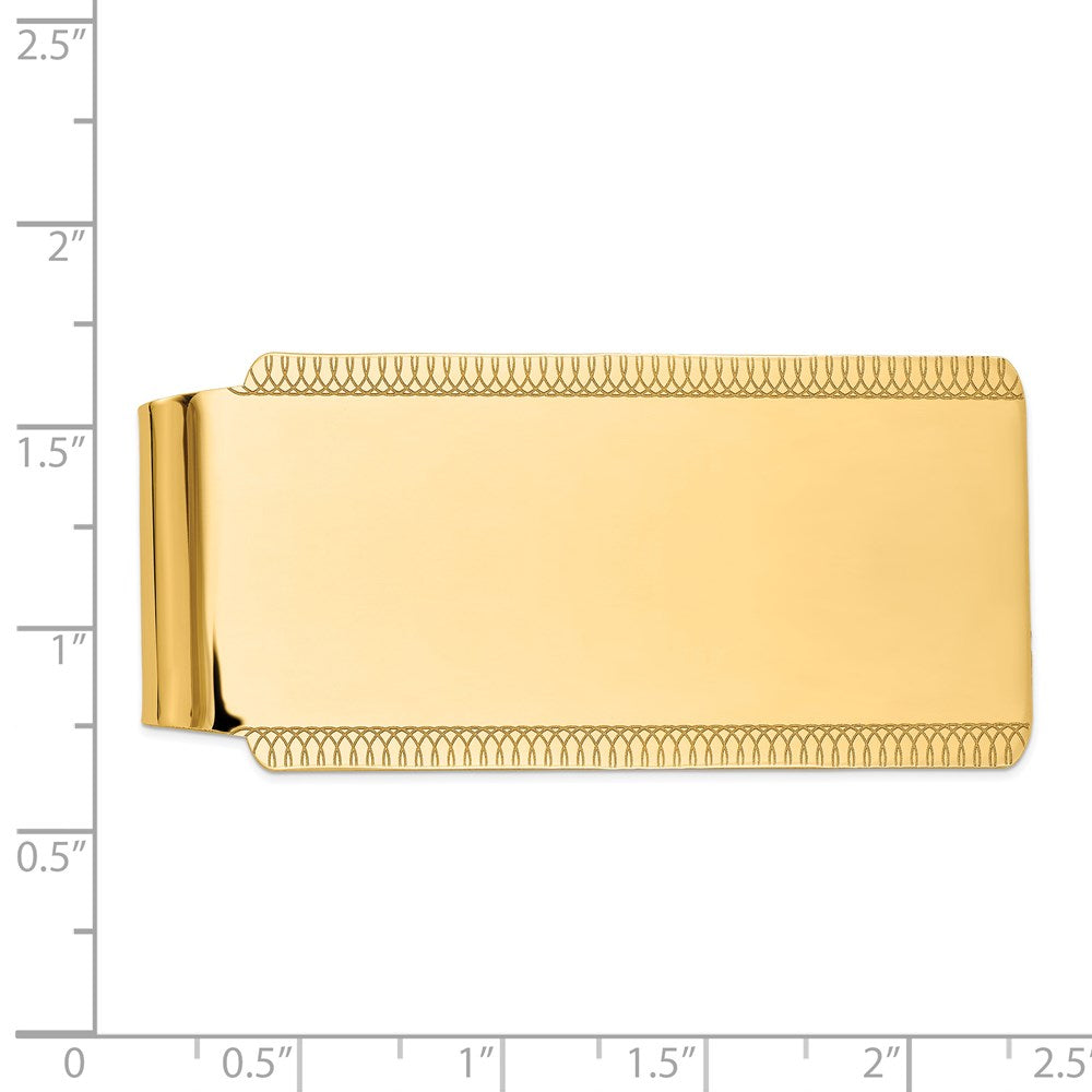 14K Gelbgold Herren Hoch Poliert Geldklammer