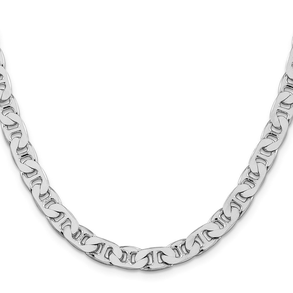 Sterlingsilber Rhodiniert 6.5mm Flach Anker Halskette