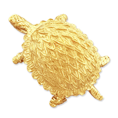 14K Gold Box-Schildkröte Gleitanhänger