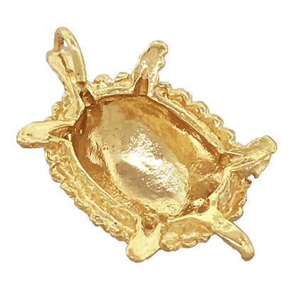 14K Gold Box-Schildkröte Gleitanhänger