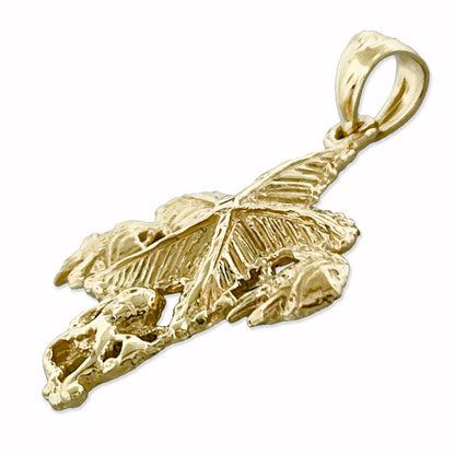 14K Gold Anhänger Seestern mit Oktopus- und Fisch-Akzenten