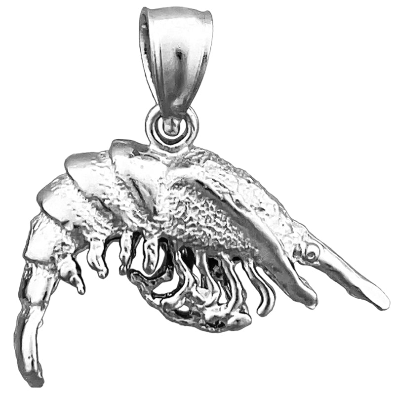 14K Gold 3D-Garnelen-Charm