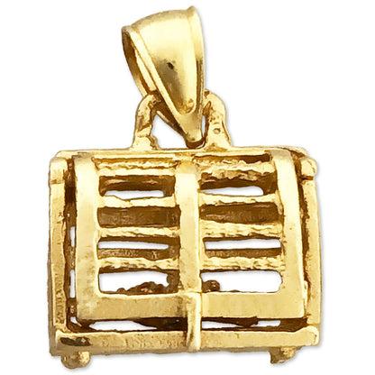 14K Gold 3D Hummerreusen-Charm