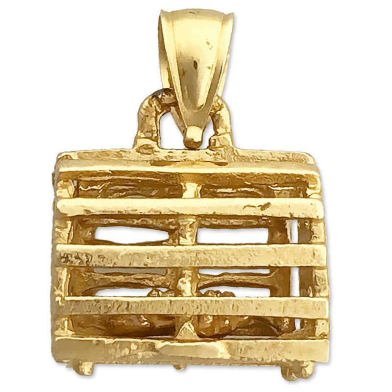 14K Gold 3D Hummerreusen-Charm