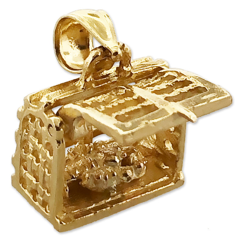 14K Gold 3D Hummerreusen-Charm