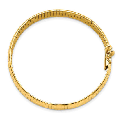 14K Gelbgold 8mm Leicht Gewölbt Omega Armband