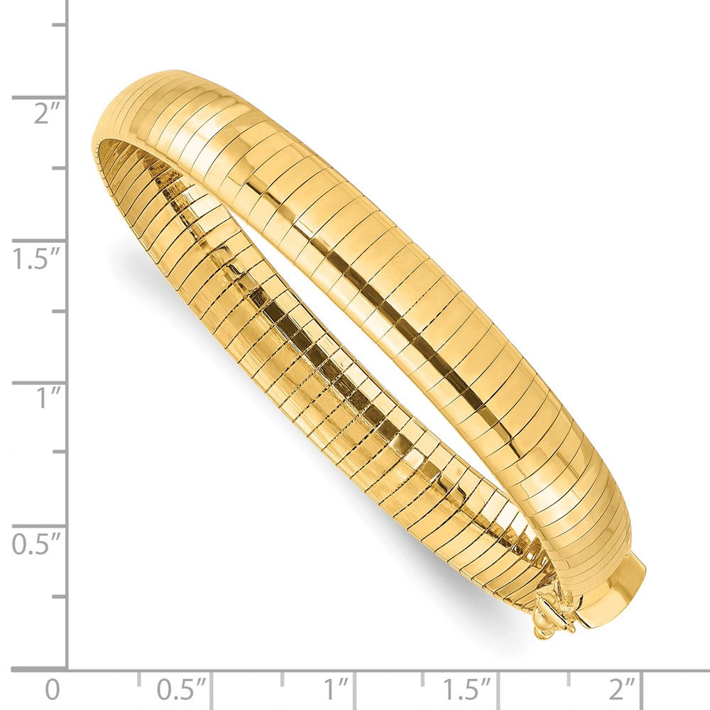 14K Gelbgold 8mm Leicht Gewölbt Omega Armband