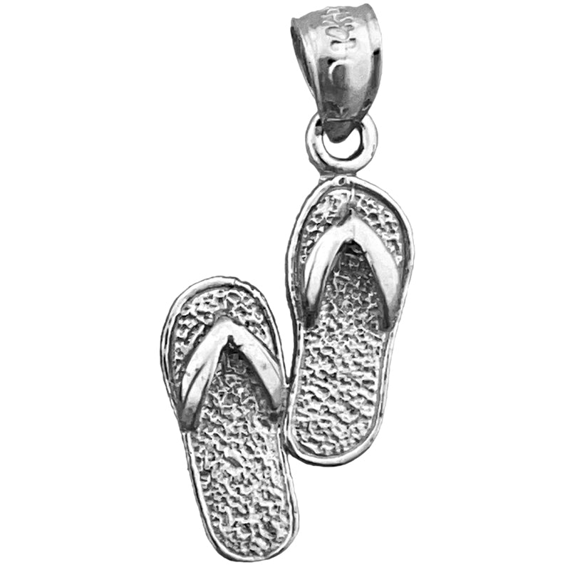585 Gold 3D-Flip-Flops-Charm