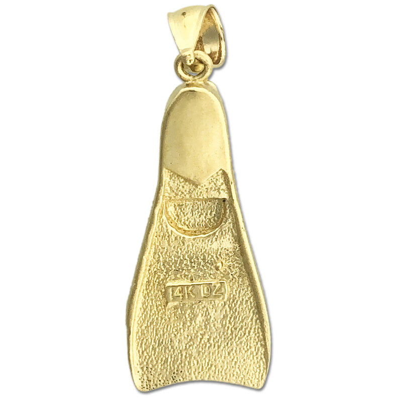 14K Gold 3D-Flipper-Anhänger