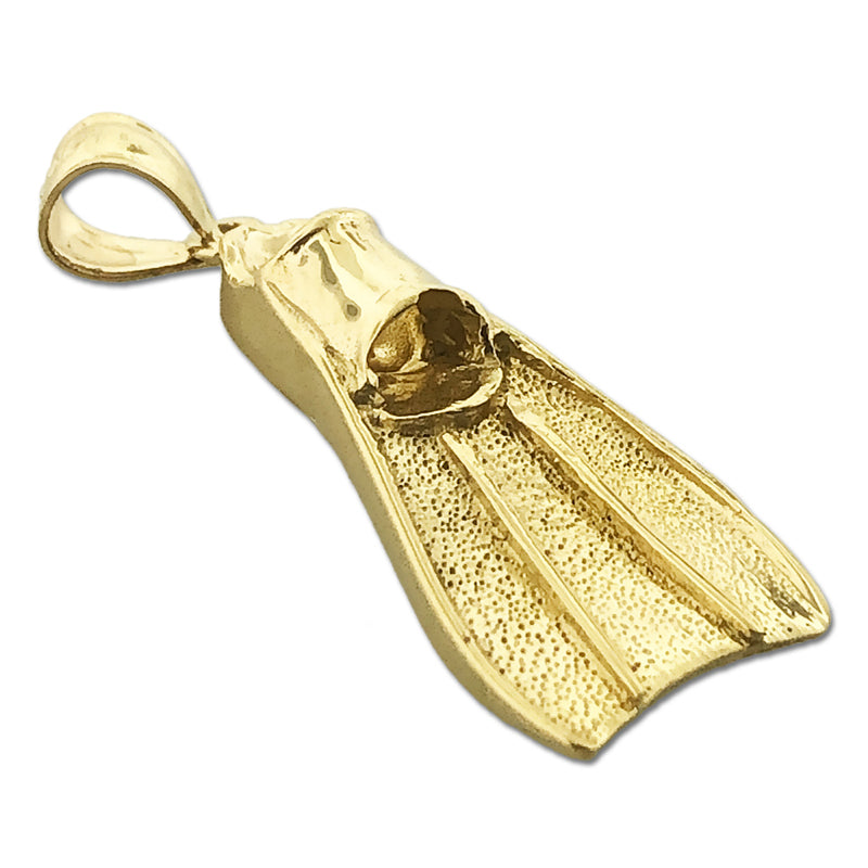 14K Gold 3D-Flipper-Anhänger