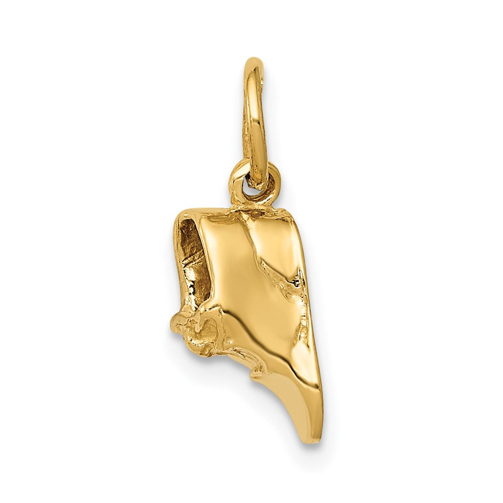 10K Gelbgold Einfach Baby Schuh Charm
