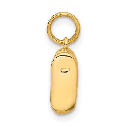 10K Gelbgold Einfach Baby Schuh Charm