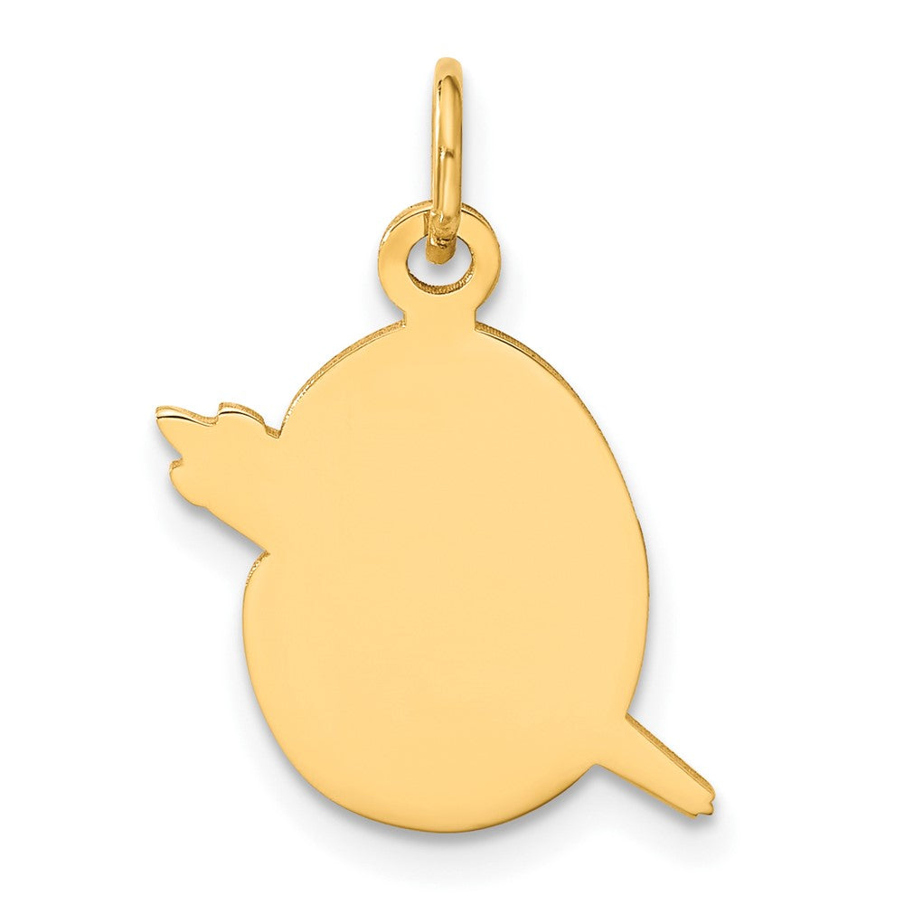 10K Gelbgold Emailliert Artist Palette Charm