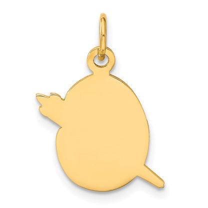 10K Gelbgold Emailliert Artist Palette Charm