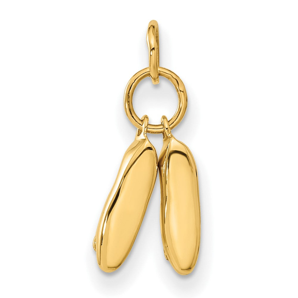 10K Gelbgold Ballett Slippers Charm