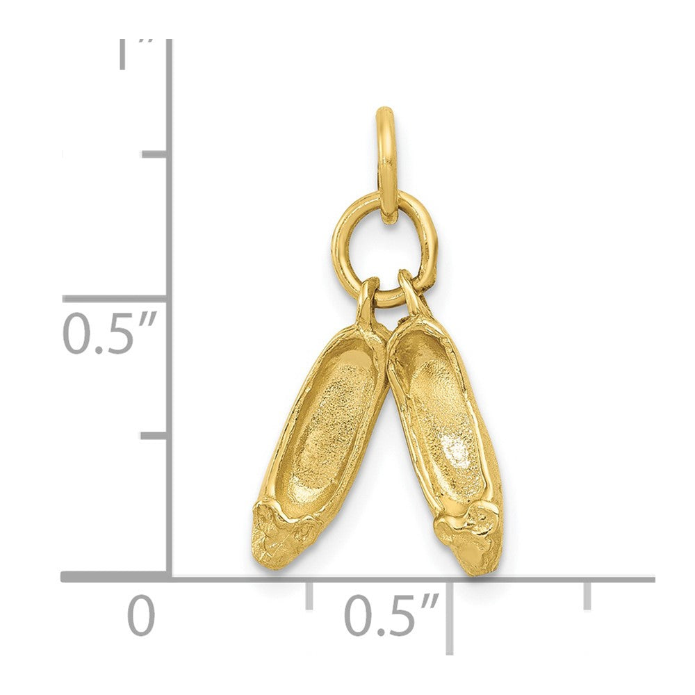10K Gelbgold Ballett Slippers Charm