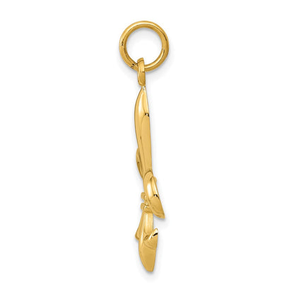 10K Gelbgold Hohl Fleur De Lis Charm Metal Mold