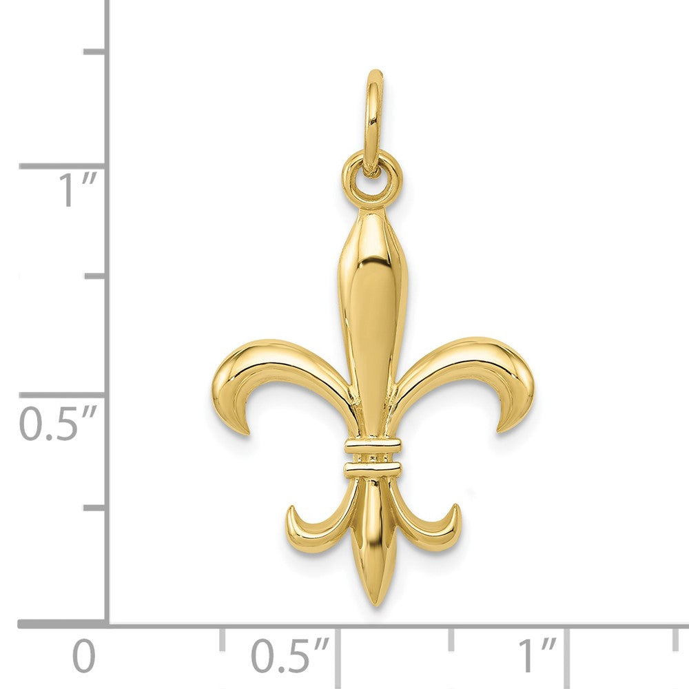 10K Gelbgold Hohl Fleur De Lis Charm Metal Mold