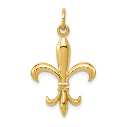 10K Gelbgold Hohl Fleur De Lis Charm Metal Mold