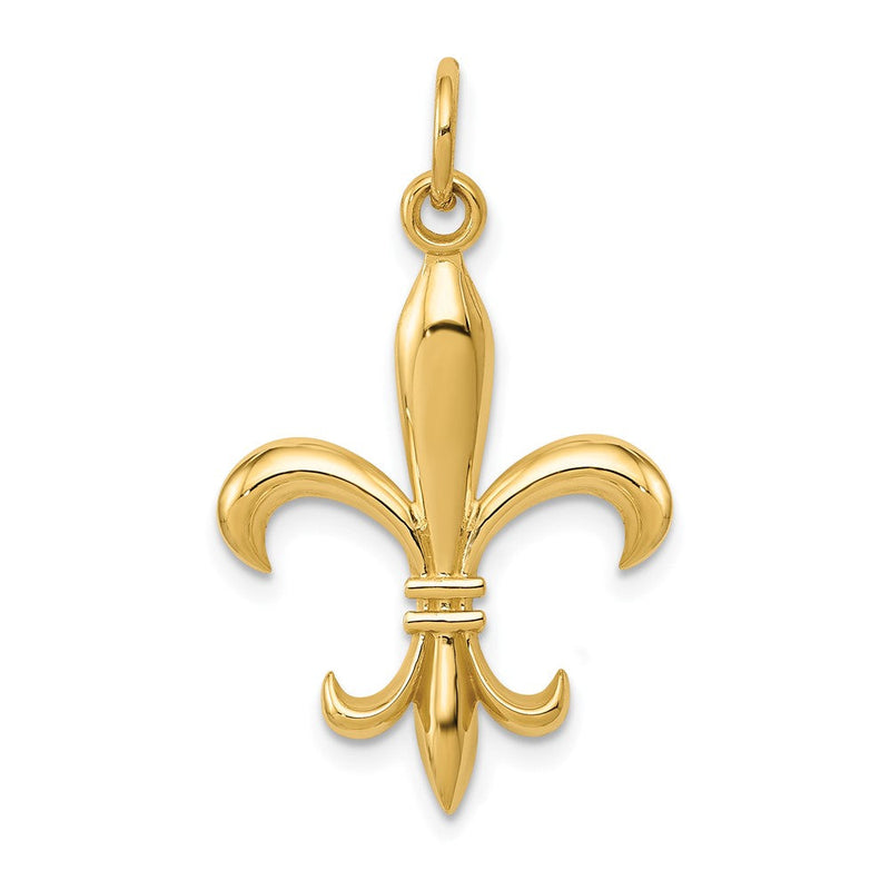 10K Gelbgold Hohl Fleur De Lis Charm Metal Mold