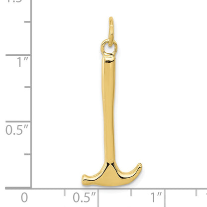 10K Gelbgold Hammer Charm