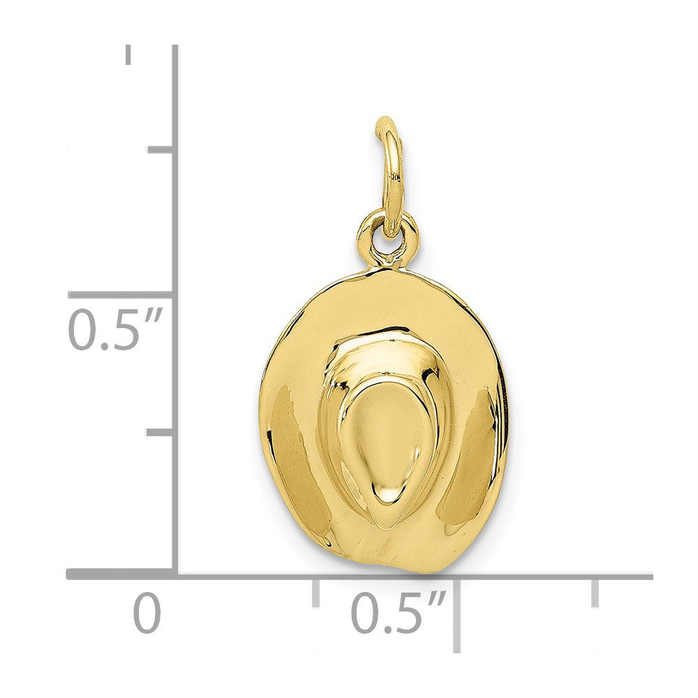 10K Gelbgold Hat Charm