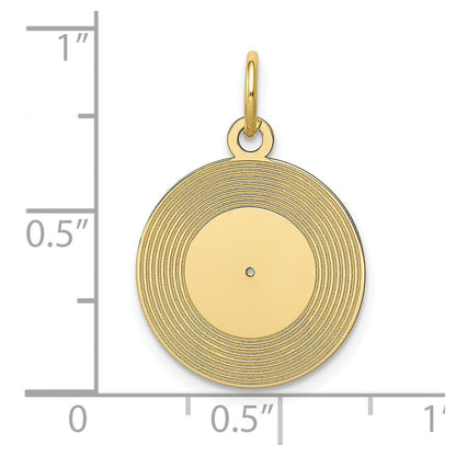 10K Gelbgold Record Album Charm