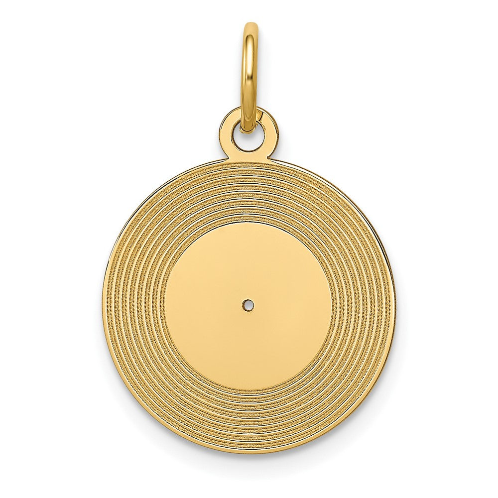 10K Gelbgold Record Album Charm
