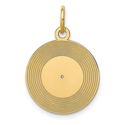 10K Gelbgold Record Album Charm